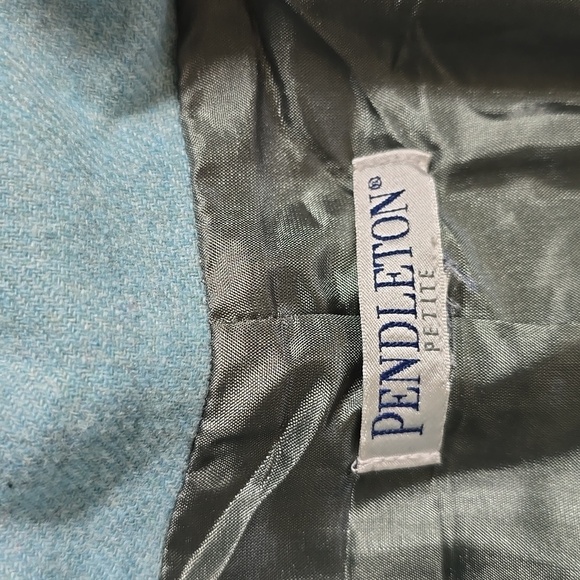 💥PENDLETON Blue Blazer. 100% Virgin Wool Sz 4/6 Petite - Picture 2 of 9